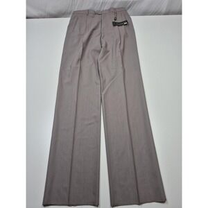 VTG Zanieri Dress Pants Men's 34x37 Gray Wool Flat Front Unhemmed Italy NWT